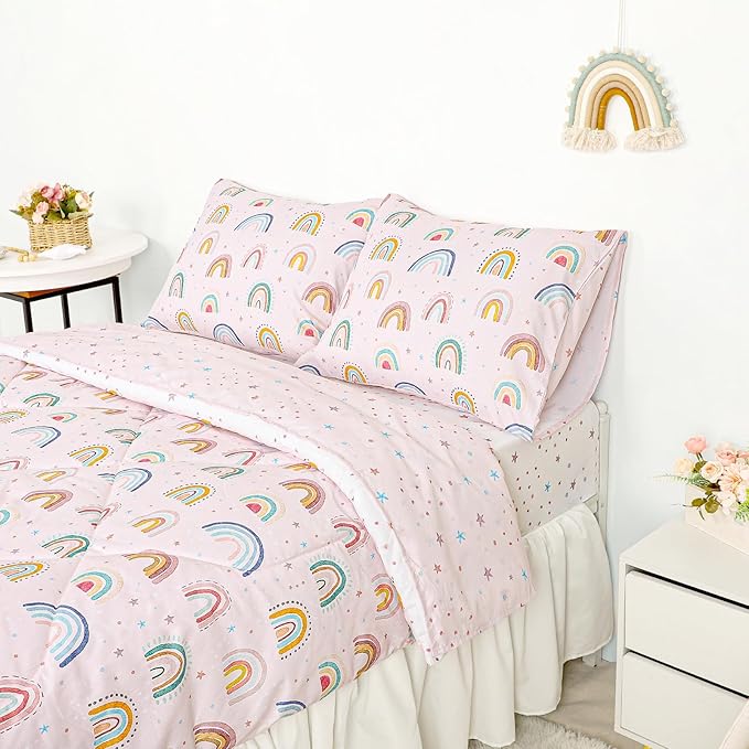 Twin Size Toddler Bedding Set for Girls 5 Piece Toddler Girl Bedding, Super - Image 8