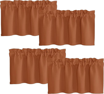 NICETOWN 4 Panels Burnt Orange Valance by NICETOWN