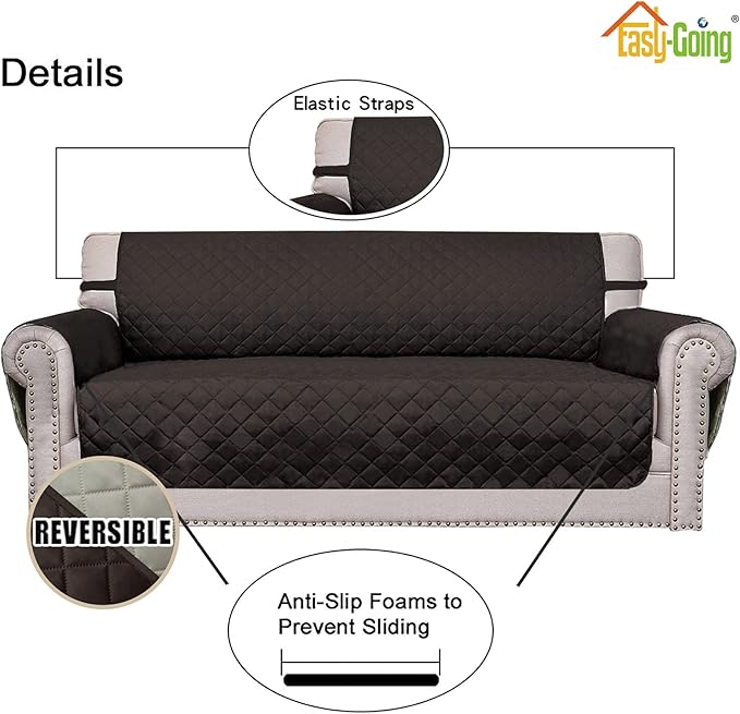 Easy-Going Oversized Chair Sofa Slipcover Reversible Sofa Cover Water Resistant - Image 3
