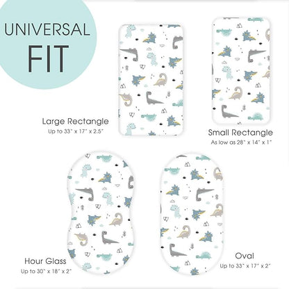 GRSSDER Stretchy Ultra Soft Fitted Bassinet Sheet Set 2 Pack, Universal Fit - Image 5