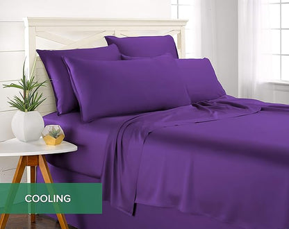 Pure Bamboo Queen Sheets, Genuine 100% Organic Viscose Derived from Bamboo Bed - Image 5