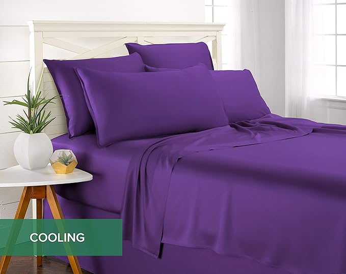 Pure Bamboo King Sheets, Genuine 100% Organic Viscose Derived from Bamboo Bed - Image 5