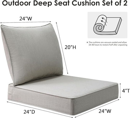 Sunbrella Outdoor Patio Chair Cushions Set, Water-Repellent, Fade Resistant - Image 6