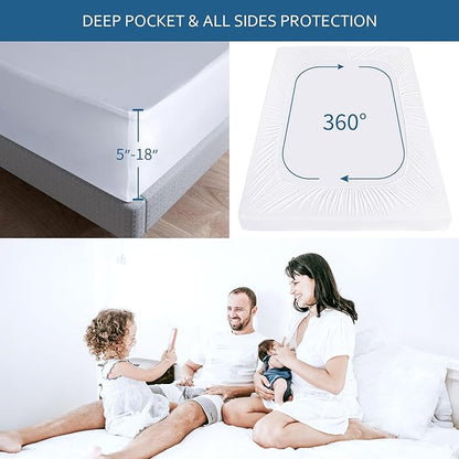 Moonsea Queen Size Mattress Protector Waterproof, Mattress Cover Protector - Image 2