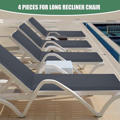 Chaise Lounge Cushions Outdoor Set of 4 - Image 2