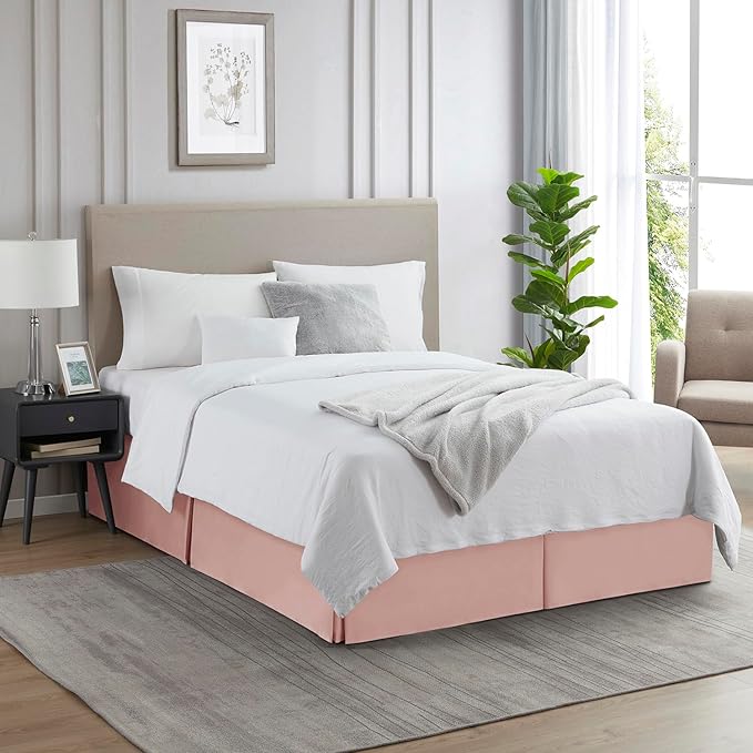 Nestl Peach Beige Twin XL Bed Skirt - Image 4
