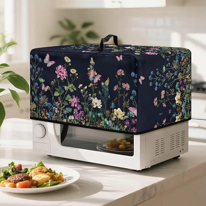 Microwave Dust Cover, Floral Heat-Resistant Waterproof Polyester Fabric - Image 3