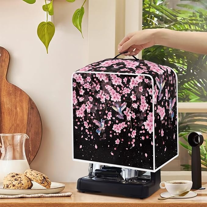Coffee Maker Cover Hummingbird Cherry Blossom Coffee Maker Cover - Image 4