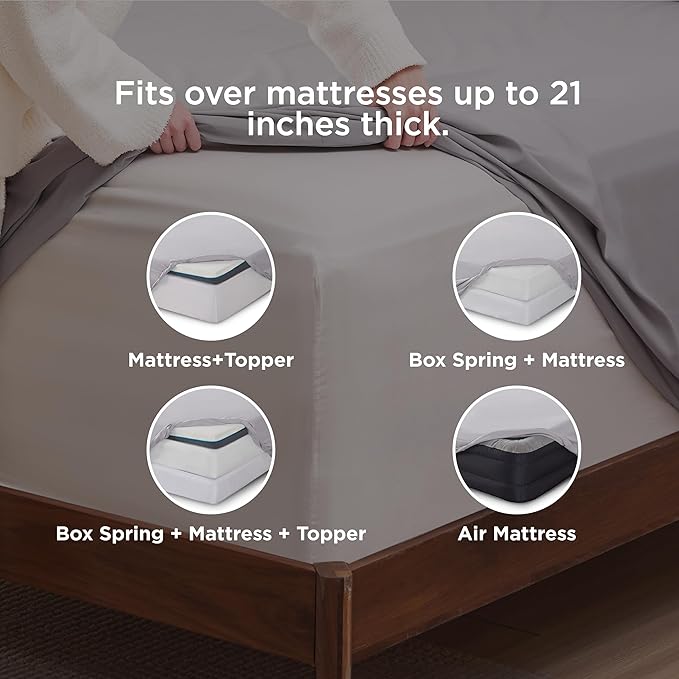 Bedsure Twin XL Sheets Dorm Bedding, GentleSoft Breathable Extra Long Twin - Image 2