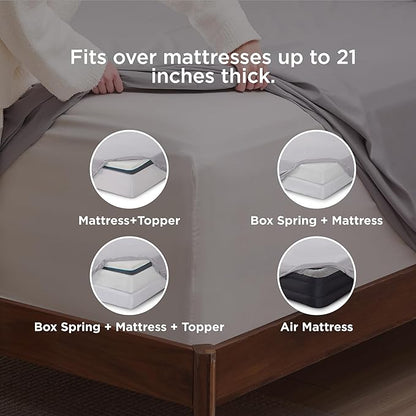 Bedsure Twin XL Sheets Dorm Bedding, GentleSoft Breathable Extra Long Twin - Image 2