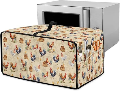 Rooster Chicken Chick Print Waterproof Toaster Oven Cover Heavy Duty Microwave by HwzdsyxlCreativeHomeDecor
