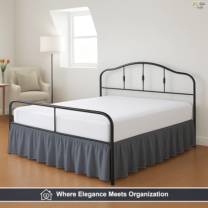 Cottington Lane Ruffled Bed Skirt Queen Size - Image 8
