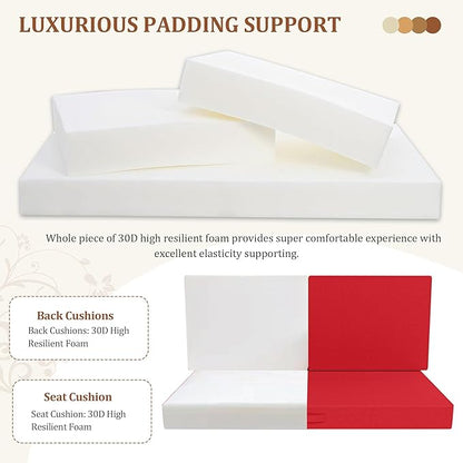 Outdoor Loveseat Cushions, 46x24 Outdoor Chair Cushions - Image 2