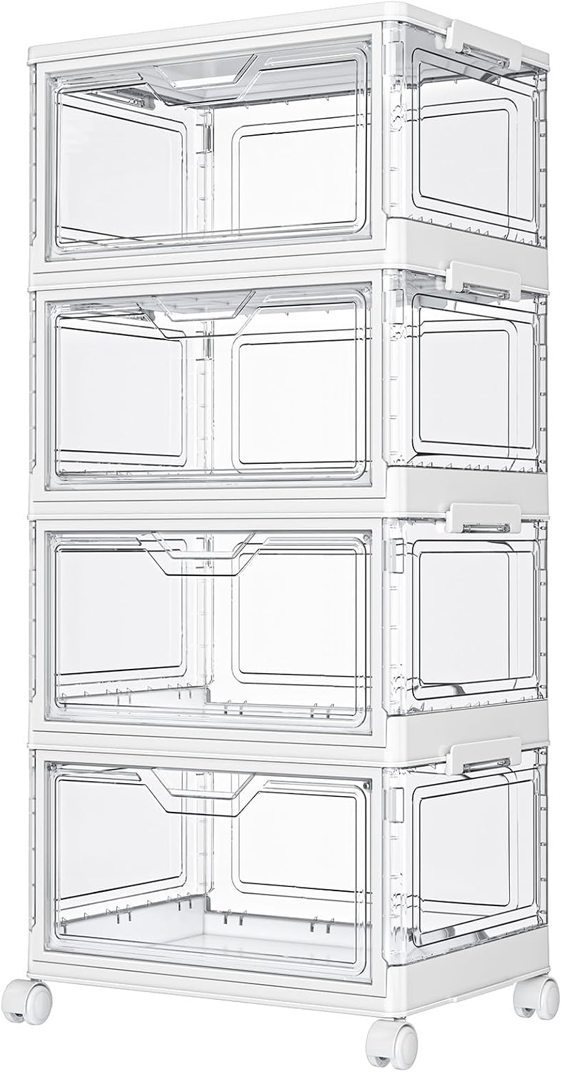 kmiectse clear storage bins with lids - 4, main product view