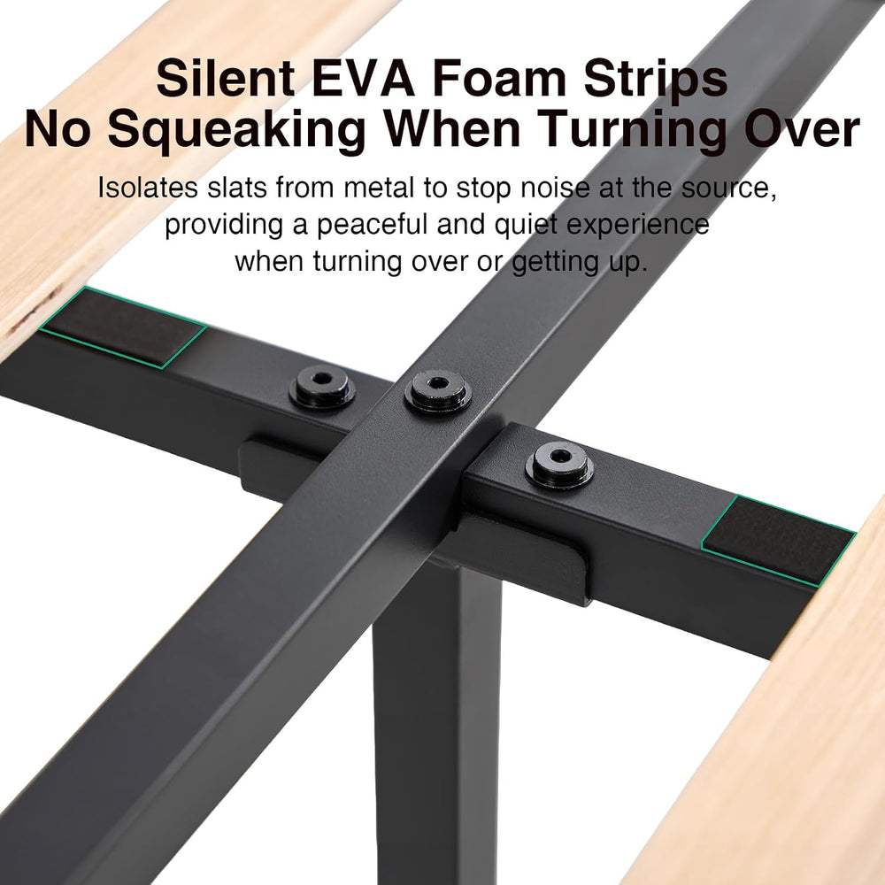 Novilla Full Lift Up Storage Bed Frame/Charging Station/LED Light, Black