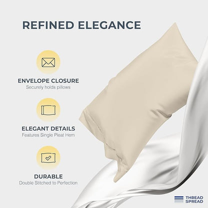 THREAD SPREAD 100% Egyptian Cotton Sheets California King Size Bed Set - Image 4