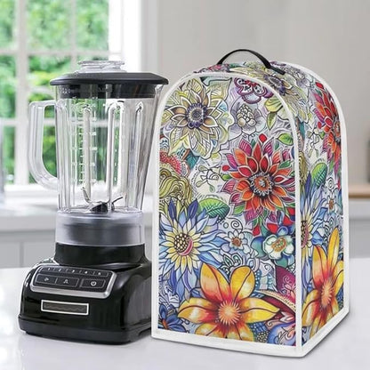 Boho Floral Blender Dust Cover Anti Fingerprint Polyester Stand Mixer or Coffee - Image 5