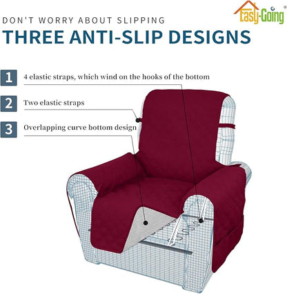 Easy-Going Sofa Slipcover Waterproof Recliner Chair Cover Non-Slip Fabric Couch - Image 4