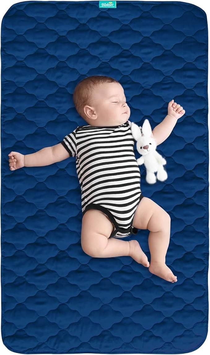 Waterproof Crib Mattress Protector Pad Cover 28" x 52", Anti Slip & Absorbent by Bilobanbabybedding