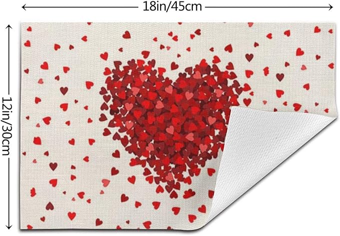 Happy Valentines Day Placemats Set of 4 - Image 4