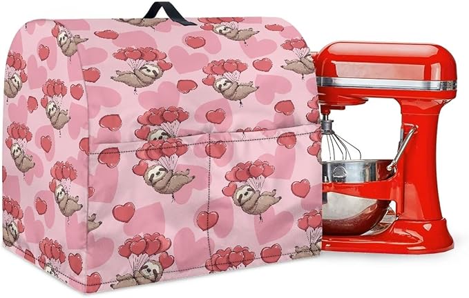Funny Sloth with Hearts Mixer Cover Stand Mixer Dust Proof Covers with Handle by Unknown