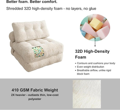 · redearth · boneless folding sofa bed floor, side view