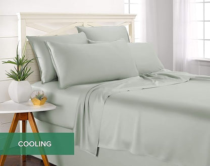 Pure Bamboo Full Sheets, Genuine 100% Organic Viscose Derived from Bamboo Bed - Image 5