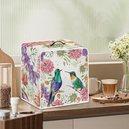 Mumeson Hummingbird Floral Coffee Maker Cover Washable Coffee Machine Cover - Image 6