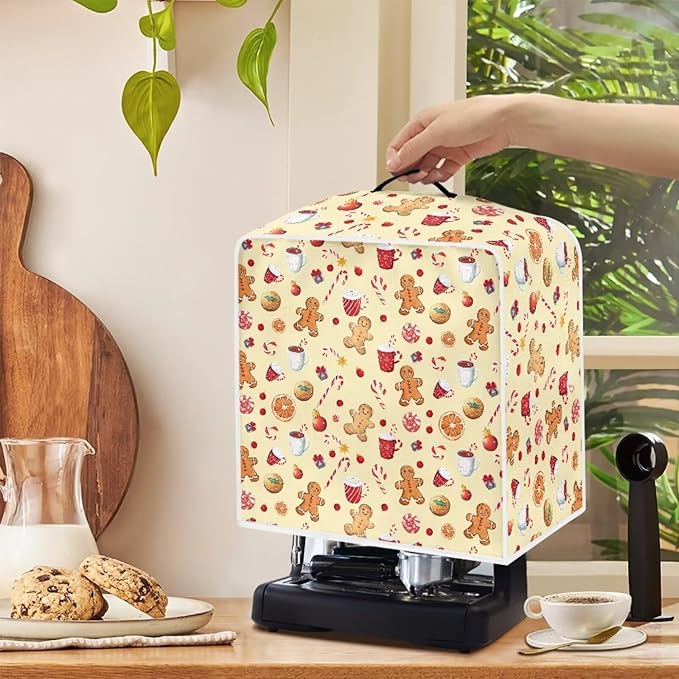 Christmas Coffee Maker Cover Dust Resistant Small Kitchen Appliance Protector - Image 4