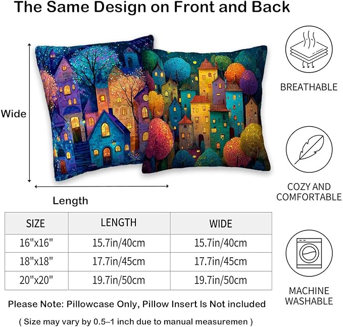 Throw Pillow Covers for Living Room | 18x18 Set of 4 Decorative Cushion Covers - Image 5