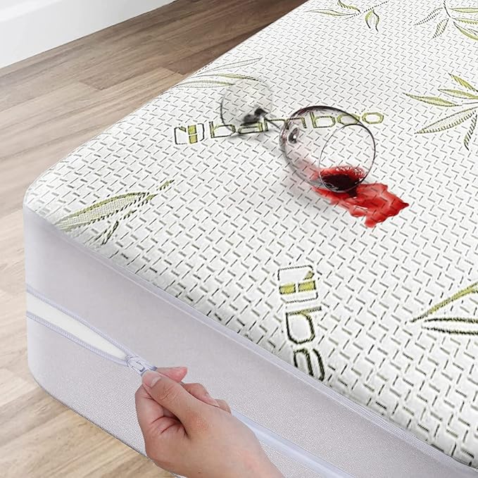 DreamField Linen California King Mattress Cover, Waterproof and Noiseless by DreamFieldLinen