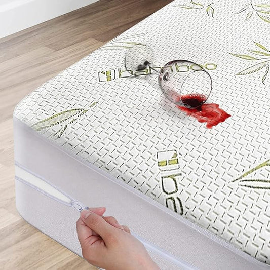 DreamField Linen California King Mattress Cover, Waterproof and Noiseless by DreamFieldLinen