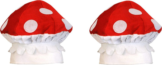 Beistle Unisex Plush Mushroom Hat – Arcade Party Supplies, Birthday & Halloween Costume Dress Up, Video Game Themed Headwear