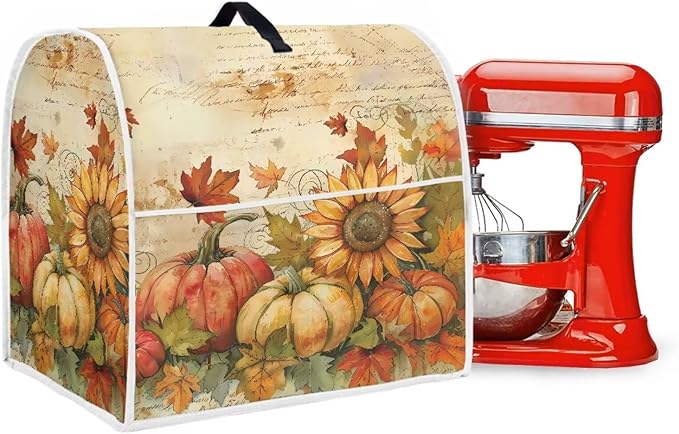 Pumpkin Mixer Cover for Kitchen Aid 6-8 Qt Mixer, Maple Leaf Small Appliance - Image 4