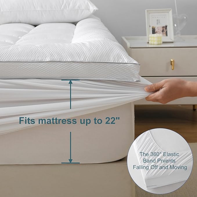 UNILIBRA Cal King Size Mattress Pad Pillow Top Mattress Cover Padded - Image 4