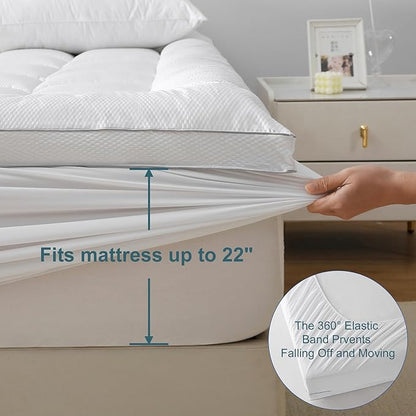 UNILIBRA Cal King Size Mattress Pad Pillow Top Mattress Cover Padded - Image 4