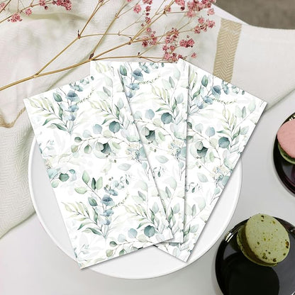 100 Pack Greenery Eucalyptus Paper Napkins - Image 5