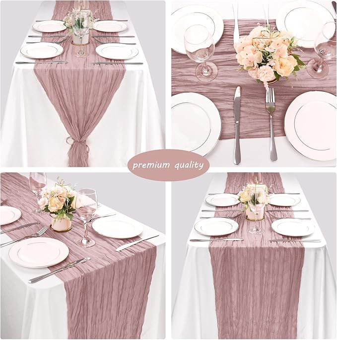 12 Pack Cheesecloth Table Runner 35x72 Inch Boho Gauze Rustic Cheese Cloth Long - Image 5