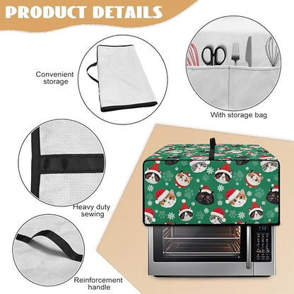 Christmas Decorations Countertop Convection Oven Cover Dust-Proof Toaster Oven - Image 5