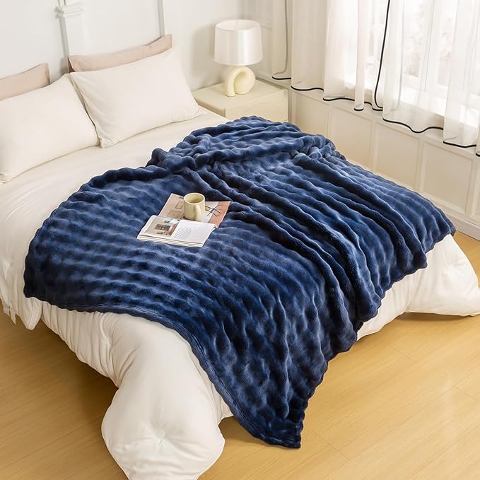 YUSOKI Luxury 3D Bubble Throw Blanket 2lb, All Ages, Home Decoration - Image 5