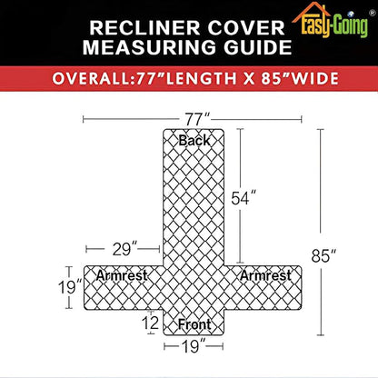 Easy-Going Recliner Chair Slipcover Reversible Sofa Cover Water Resistant Couch - Image 5