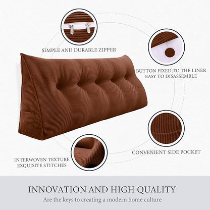 14 lbs Thickened Wedge Pillow Headboard Body Positioner Triangular Reading - Image 3