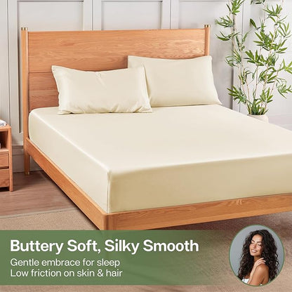 MR&HM King Fitted Sheet Only, Ultra-Soft Rayon Derived from Bamboo & Polyester - Image 4