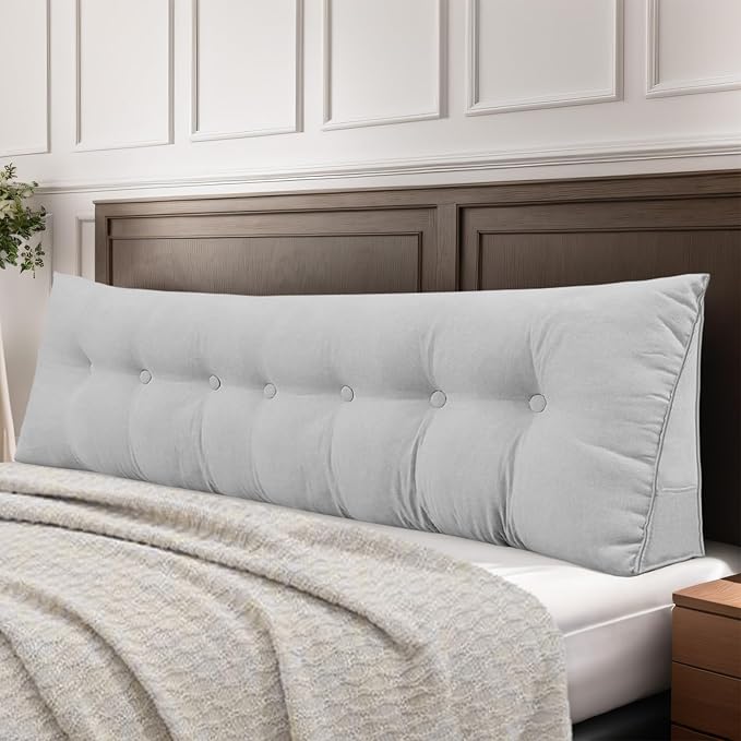Headboard Pillow King, Large Triangular Wedge Headboard Pillow by DANGHOOGYFurnitureCushions