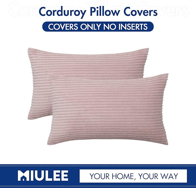 MIULEE Winter Pack of 2 Pillow Covers Soft Soild Decorative Throw Pillow Covers - Image 6