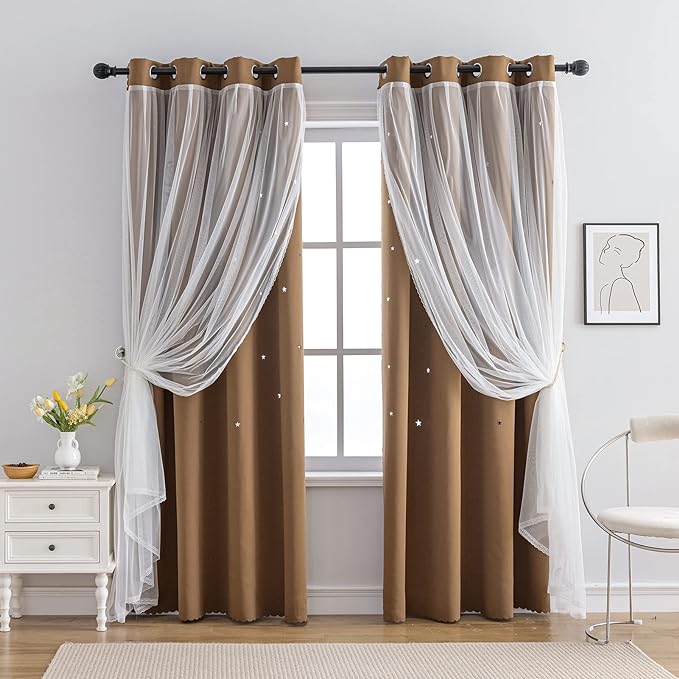 indistar Star Cutout Kids Window Blackout Curtains by indistar