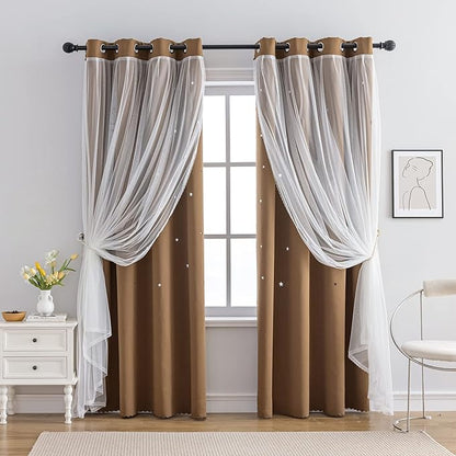 indistar Star Cutout Kids Window Blackout Curtains by indistar