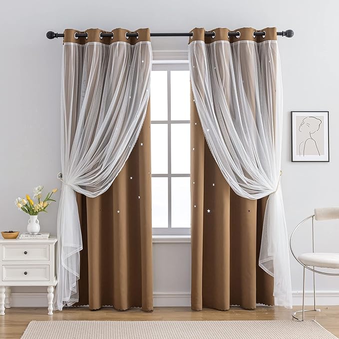 indistar Star Cutout Kids Window Blackout Curtains by indistar