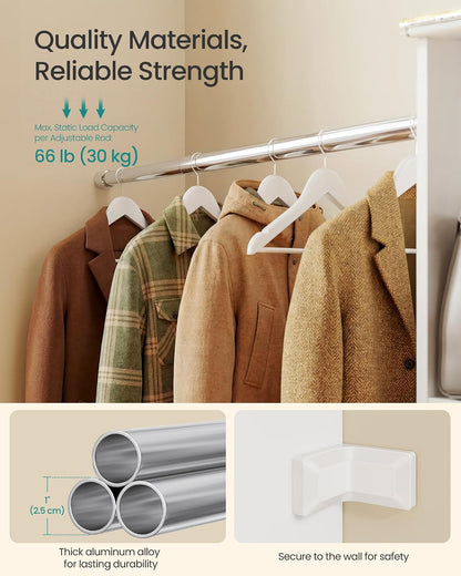 songmics closet system, customizable walk-in closet organizer system, package contents