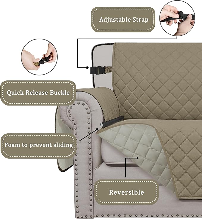 Easy-Going Reversible Chair Cover Washable Sofa Cover - Image 3